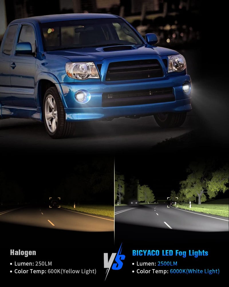 BICYACO New Version LED Fog Light Compatible with Dodge Ram 1500 2002-2008 Dodge Ram 2500/3500 Pickup Truck 2003 2004 2005 2006 2007 2008 2009-1 Pair Chrome - Image 5